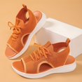 thumbnail image 4 of CHGBMOK Womens Sandals Summer New Solid Color Wedge Heel Fish Mouth Strap Sandals Sizes 36-42, 4 of 7