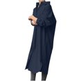 thumbnail image 2 of Robe Soleil Mode Femme Col Rabattu Ample Manches Longues Unie Mi-Mollet Robe Longue Chemises Habillées pour Femmes en Liquidation, 2 of 8