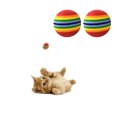 thumbnail image 4 of Trayknick Funny Pet Dog Puppy Cat Rainbow Striped Chewing Interactive Ball Teething Toy, 4 of 11