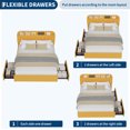 thumbnail image 3 of EDTara Kids Platform Bed with Soft Bouclé Upholstery, Bookcase Headboard, and 2 Under-Bed Storage Drawers, Easy Assembly, No Box Spring Needed, 3 of 4