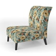 thumbnail image 3 of Designart "Serenade Of Funky Florals In Beige Pop Art" Chaise d'Appoint Rembourrée - Fauteuil Cottage pour Salon, 3 of 7