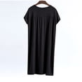 thumbnail image 4 of Besolor Chemises de Nuit Grande Taille pour Femmes Été Confortables à Manches Courtes Col Ras du Cou Vêtements de Nuit Chemises de Sommeil Robe de Nuit, 4 of 5