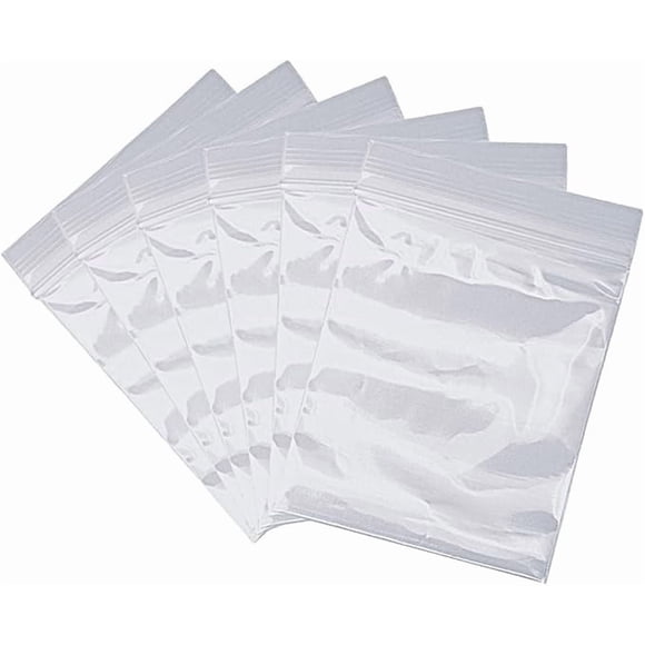 100 PCS Small Plastic Bags, 2" x 2.76" Resealable Zipper Poly Bags Mini Plastic Bags Clear Small Jewelry Bags for Jewelry, Screws, Storage