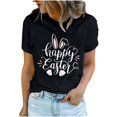 thumbnail image 2 of EGNMCR Chandail de Pâques à Manches Courtes pour Femmes, Imprimé de Pâques, T-shirt à Col Rond pour Femmes, Mode, Confortable, Haut de Chemise pour Femmes, Haut/chemise à Manches Courtes à Col Rond, T-shirt pour Femmes, 2 of 7