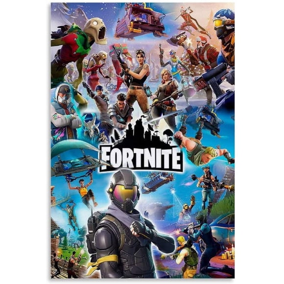 Fort_nite Affiche Bataille Royale Jeu Vidéo Toile Art Affiche et Art Mural Image Impression Déco Moderne de Chambre Familiale Affiches 16x24 Pouces(40x60cm)
