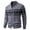 Grey, variant on LUOGENLI Mens Sweaters Cardigan Grey Jacquard Knit Sweater Coat Autumn Winter Stand Collar Warm Textured Pattern Pullover Outerwear for Casual Style Mens Sweaters Cardigan Wool Grey Size M