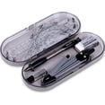 thumbnail image 3 of HLONK Ensemble d'Outils de Mathématiques 8 Pcs Géométrie École Boussole Règle Triangle Rapporteur Gomme Trousse, 3 of 7