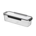 thumbnail image 2 of RRJ 2Pcs Long Strip Refrigerator Organizer Food Grade Storage Box, Clear Plastic Kitchen Container for Meal Prep, Airtight Food Storage Container for Leftovers, Fridge Organizer Bins for, 2 of 9
