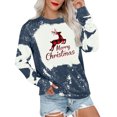 thumbnail image 2 of 2023 Chandail en Molleton de Noël pour Femmes en Liquidation Mode Décontractée Manches Longues Imprimé de Noël Col Rond Couverture Chandail Chandails en Molleton, 2 of 5