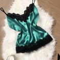 thumbnail image 4 of LSLJS Women Lace Satin Bra Camisole Sling Tops Shorts Pajamas Two Piece Set, Lingerie Sets, 4 of 4