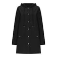thumbnail image 3 of Soki Women Waterproof Raincoat Lightweight Active Outdoor Long Hooded Rain Jacket, 3 of 8