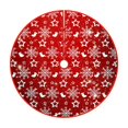 thumbnail image 2 of 35 Inch Christmas Tree Skirt Christmas Tree Bottom Decoration Tree Skirt For Merry Christmas Party Christmas Snowflake Decoration, 2 of 6