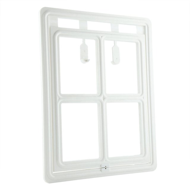 Porte pour Animaux, Intérieur et Extérieur 2 Pcs Design Porte pour Chat Facile à Installer Porte pour Chiot Arrêt Automatique Porte pour Chat Durable et Robuste Fenêtre Porte pour Chat