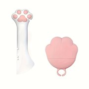 MesaSe Cat Paw Shaped Silicone Cat Food Can Cover With 1pc Multifunctional Pet Can Opener Cat Food Spoon  Easy To Clean Pet Tableware ZZZ
