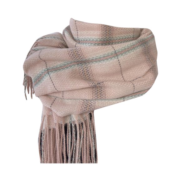 B91xZ Trendy Plaid Blanket Scarf Women Plaid Blanket Scarf Trendy Tartan Scarves Oversized Wrap Shawl Gift,Pink One Size