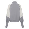 thumbnail image 4 of FAIWAD Womens Casual Mock Neck Sweatshirt Puff Long Sleeve Patchwork Pullover Loose Workout Tops, 4 of 4