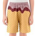 thumbnail image 1 of MIASHUI Garçons Filles Shorts à Imprimé Graphique Confortables d'Été Décontractés pour la Plage, Café, 2-3 Ans, 1 of 4