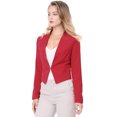 thumbnail image 1 of INSPIRE CHIC Veste Blazer Courte Sans Col pour Femme, de Travail/bureau/affaires Décontracté, 1 of 6