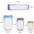 thumbnail image 4 of Sacs Réutilisables pour Congélateur, Sacs d'Épicerie, Sacs d'Épicerie Réutilisables, Sac Mason, Sac à Fermeture Éclair Frais, Sacs de Rangement pour Aliments, Sacs de Collation pour Rangement des Aliments (25 Pcs), 4 of 7