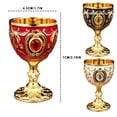 thumbnail image 3 of Hbdhejl Gobelet Calice Rouge Doré Délicat Rétro Gobelet Médiéval en Alliage Gobelet Médiéval Gobelets Gobelet Fête Maison, 3 of 8
