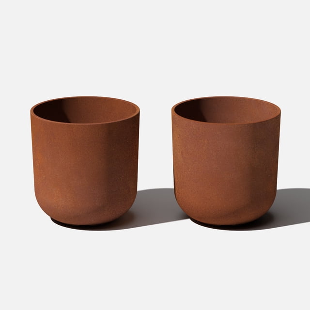 Veradek Patina Series Kona Plastic-Steel Planter - (10 inch, 2 Pack)
