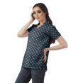 thumbnail image 3 of Moomaya Chemise Tunique Style Enveloppant pour Femmes en Coton Décontracté Col Classique Boutonné, 3 of 6