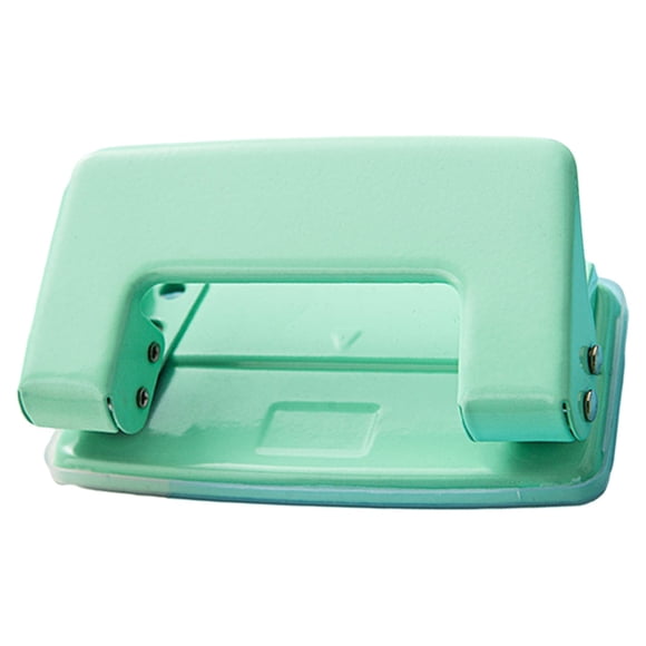 Harpily Décoration pour la Maison Perforatrice en Plastique et Métal à Double Trou Perforatrice de Papier Espacement des Trous 6 mm Outil de Perforation pour Papier de Bureau pour Papier de 1 mm d'Épaisseur Taille Unique Vert