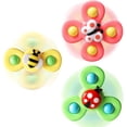 thumbnail image 1 of LivinVeluris Suction Cup Spinner Toys for Toddlers 1-3 - 3-Piece Sensory Learning Set with Vibrant Spinning Tops - Fun Bath, Highchair & Table Activities - Developmental Fine Motor Skills Toys, 1 of 11