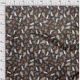 thumbnail image 3 of oneOone Viscose Jersey Gray Fabric Cat Dress Material Fabric Print Fabric By The Yard 60 Inch Wide-R6L, 3 of 5