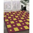 thumbnail image 3 of Ahgly Company Tapis Rectangulaire Orange Lavable en Machine, 7 Pieds x 10 Pieds, 3 of 7