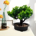 thumbnail image 5 of OULII Simulation Bonsai Tree Faux Bonsai Tree Green Plastic 1Pack, 5 of 5