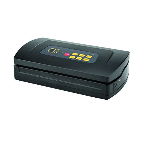 Excalibur Dual Pump Vacuum Sealer with Built-in Roll Holder Features Two Vacuum Modes and Time Settings with Pulse Function, 12-Inch, Black