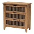thumbnail image 1 of Bowery Hill MDF Wood Medium Oak Chest Rectangular Spindle Design 31.1"H Fully Assembled, 1 of 9