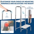 thumbnail image 3 of Yiwa Heavy Duty Dual Step Stool, 200kg Capacity Foot Ladder for Kitchen, Bedside, Car, RV, and Bathtub Use, 3 of 8