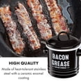 thumbnail image 4 of Toytexx Bacon Grease Storage Container with Strainer, Vintage Cooking Oil Filter with Airtight Lid for Kitchen and Home, Enamelware- Random Color, 4 of 6