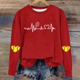 thumbnail image 2 of Timegard Crewneck Sweatshirt for Women Drop Shoulder Pullover Print Fall Winter Casual Loose Comfy Tops, 2 of 4