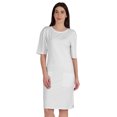 thumbnail image 1 of Inkmeso Robe T-Shirt pour Femmes à Manches au Coude, Coupe Régulière, avec Poches avant, 1 of 8