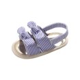 thumbnail image 1 of Baby Girls Sandals Stripe Solid Color Summer Flat Shoes Infant First Walkers, 1 of 9