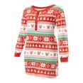 thumbnail image 3 of Ensembles de Pyjamas Assortis pour Famille Pyjamas de Noël Haut Imprimé avec Bas à Carreaux, 3 of 10