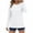White, variant on Pisexur Women's UPF 50+ Sun Protection Long Sleeve Shirt, Round Neck Quick Dry Workout Top, Lightweight Breathable UV Tee for Hiking Running Daily Wear Black,M