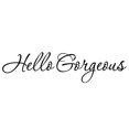 thumbnail image 2 of Hello Gorgeous Wall Decal Inspirational Quotes Mirror Sticker VWAQ 22" W x 6" H Matte Black, 2 of 3