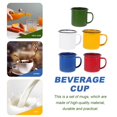thumbnail image 3 of EIGTHTAIL 5 Pcs Tasses de Camping Tasse Émaillée Sensation de Main Confortable, 3 of 6