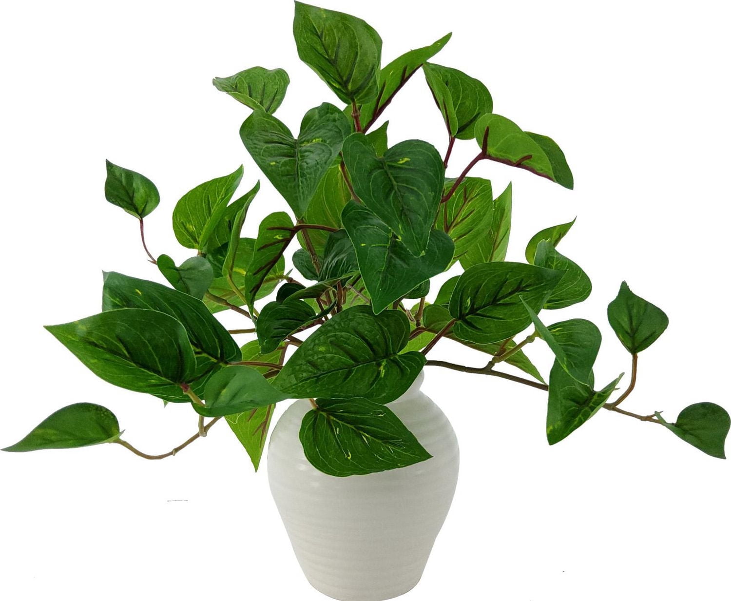 Mainstays Indoor Artificial Potted Golden Pothos, Green Color, Assembled Height: 13", Plastic Pot