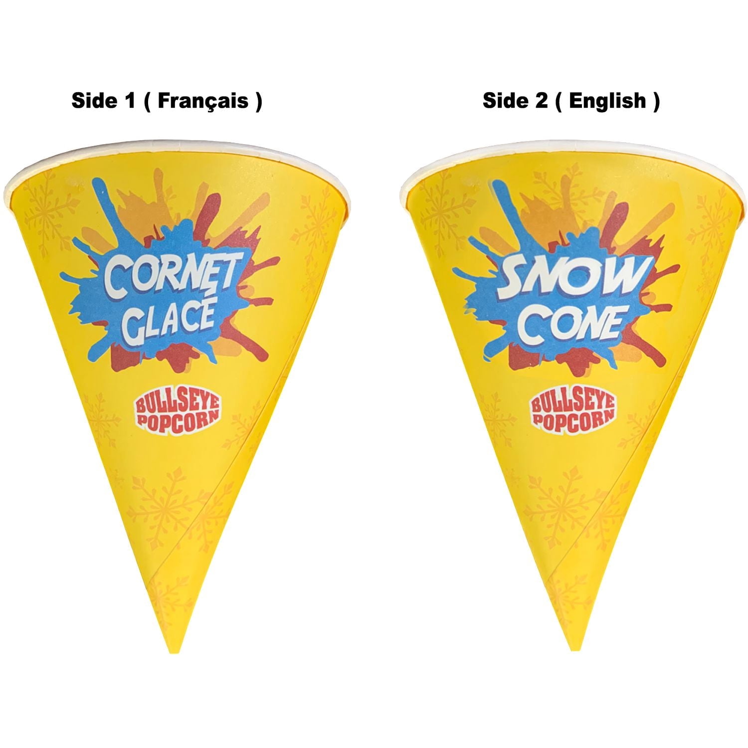 Pack of 100 Cones 6oz for Snow Cone
