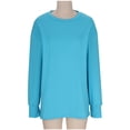 thumbnail image 4 of Diufon Oversized Sweatshirt for Women Long Sleeve Crewneck Loose Pullover Tops Solid Color Fall Fashion Clothes, 4 of 6