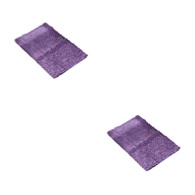 Youkk Polyester Chenille Bath Mat - Strong Water Absorption Exquisite Crafted Soft Texture No Shedding Light Purple 40cm*60cm 2Set