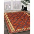 thumbnail image 3 of Ahgly Tapis d'Intérieur Lavable en Machine Carré Contemporain Marron Clair, 5 Pieds Carré, 3 of 7
