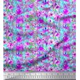 thumbnail image 1 of Soimoi Polyester Crepe Fabric Flower Watercolor Print Fabric by Yard 52 Inch Wide, 1 of 3