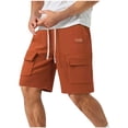 thumbnail image 2 of Styesk Shorts pour Hommes Couleur Unie Mode Décontractée avec Poches Taille à Lacets, 2 of 6