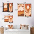 thumbnail image 4 of Designart "Midcentury Terracotta Sun Retro Landscape II" Modern Midcentury Framed Wall Art Set Of 2 - Mid-Century Brown Gallery Wall Frame Set For Home Decor, 4 of 6